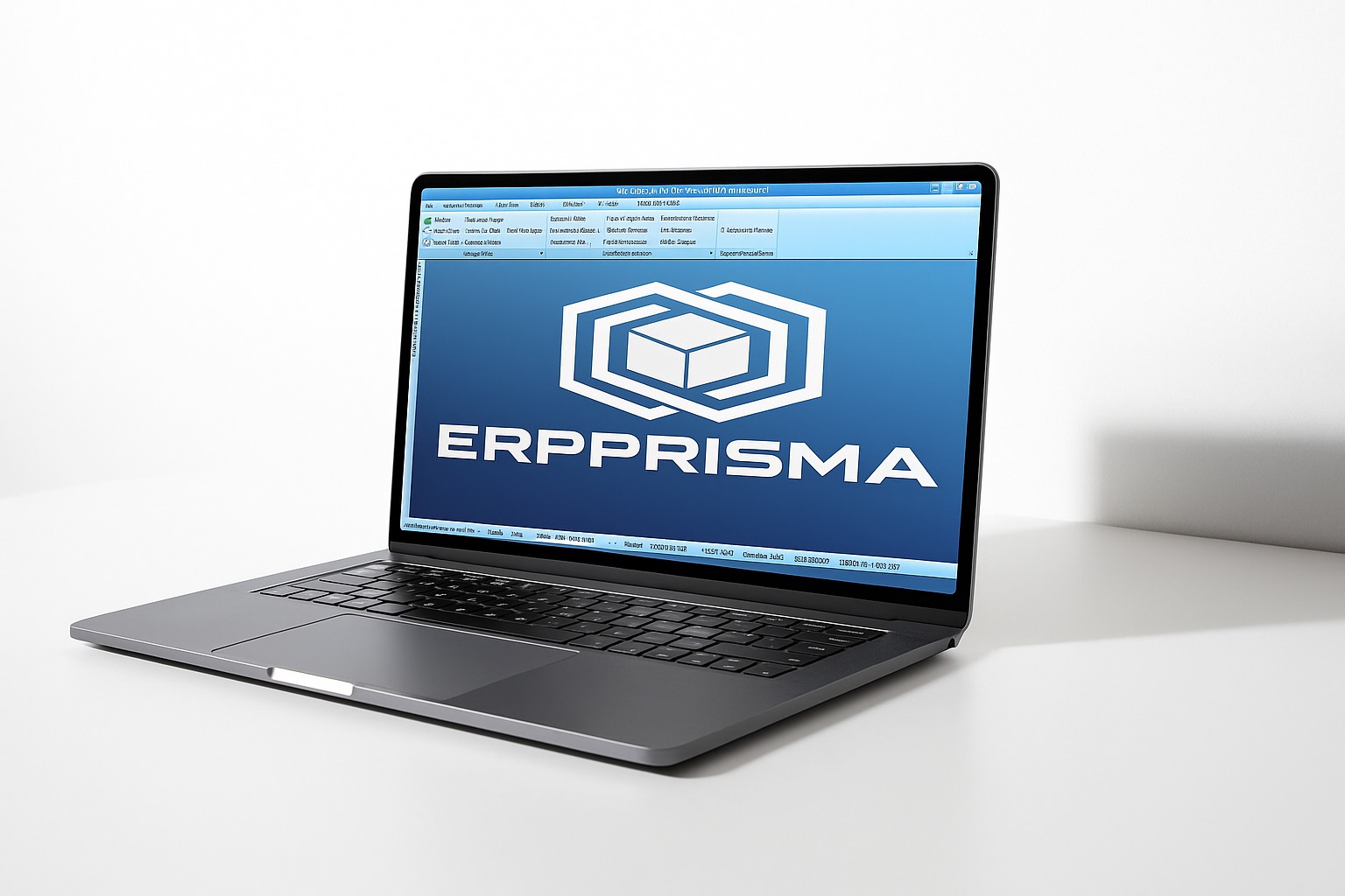 Sistema Prisma ERP en Laptop